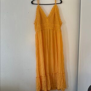 Blush Yellow Tiered Ruffled Sundress